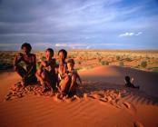 Bushmen Family in Kalahari Desert - Southern African 20 Day - AAA Travel